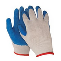 Natural Cotton/ Poly Blend PVC Coated String Gloves (Medium)